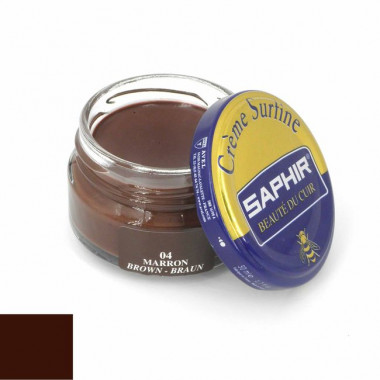 Crème surfine Saphir marron pour donner une seconde jeunesse au cuir abîmé