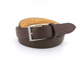 Ceinture Cuir Lisse 30 mm - Marron Foncé