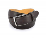 Ceinture Cuir Grainé 35 mm - Marron Foncé