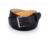 Ceinture Cuir Grainé 35 mm - Noir