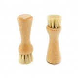 Brosse Blaireau à cirer GM poils blancs