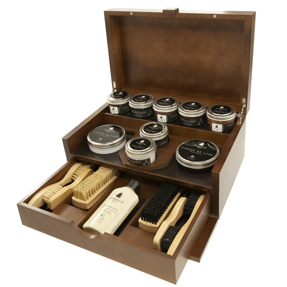 Coffret Famaco Cirage Princesse en bois avec kit de cirage