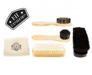 Yeucan Brosse à poils double face Brosse à chaussures de nettoyage pour le nettoyage du cuir et décontamination du cuir 